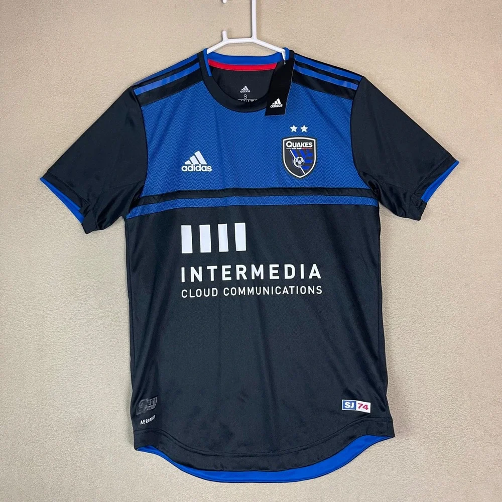 Adidas San Jose Earthquakes 2019 Intermedia MLS Soccer‎ Jersey Mens Size S